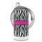 Zebra Print 12 oz Stainless Steel Sippy Cups - FULL (back angle)