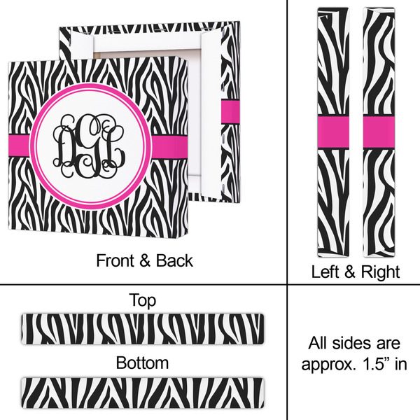 Zebra Print 12x12 - Canvas Print - Approval