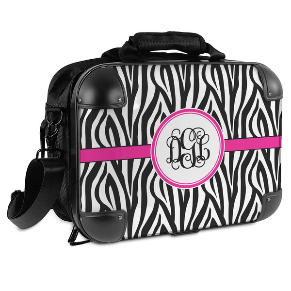 Custom Zebra Print Hard Shell Briefcase - 15" (Personalized)