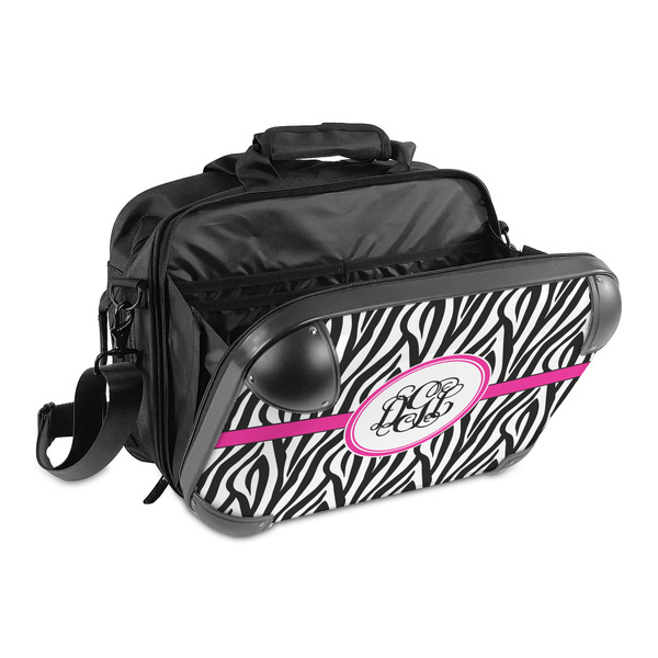 Zebra Print 15" Hard Shell Briefcase - Open