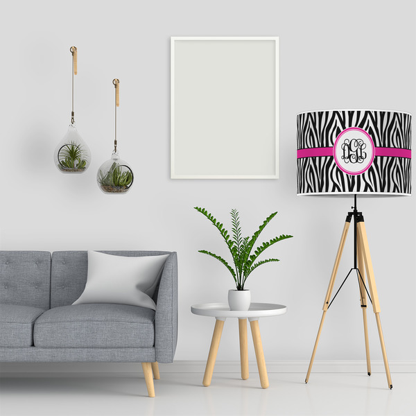 Zebra Print 16" Drum Lampshade - LIFESTYLE