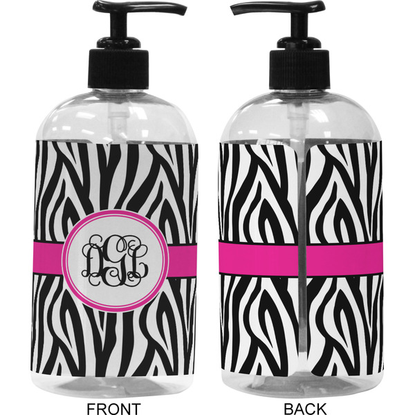 Zebra Print 16 oz Plastic Liquid Dispenser (Approval)