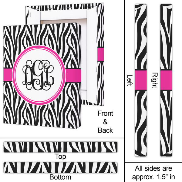 Zebra Print 16x20 - Canvas Print - Approval