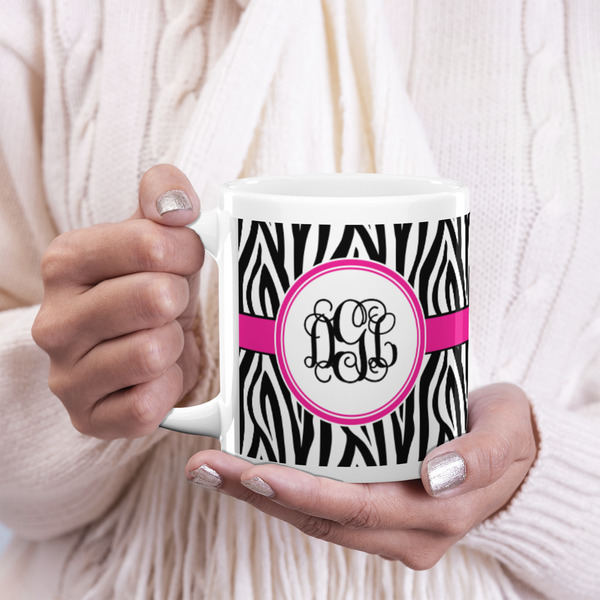 Zebra Print 20oz Coffee Mug - LIFESTYLE