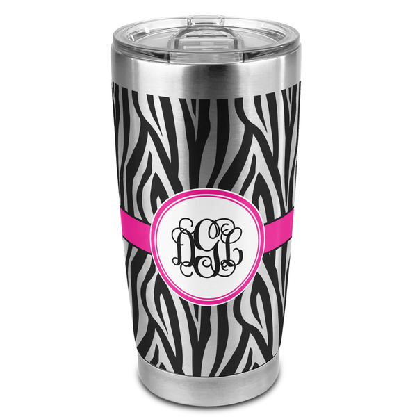 Custom Zebra Print 20oz Stainless Steel Double Wall Tumbler - Full Print (Personalized)