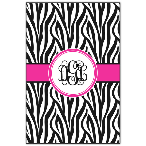 Custom Zebra Print Wood Print - 20x30 (Personalized)