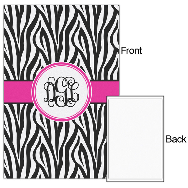Zebra Print 24x36 - Matte Poster - Front & Back