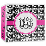 Zebra Print 3-Ring Binder - 3 inch (Personalized)