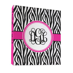 Zebra Print 3 Ring Binder - Full Wrap - 1" (Personalized)