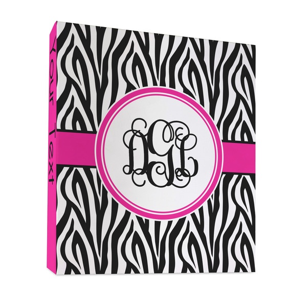 Custom Zebra Print 3 Ring Binder - Full Wrap - 1" (Personalized)