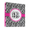 Zebra Print 3 Ring Binder - Full Wrap - 1" (Personalized)
