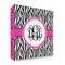 Zebra Print 3 Ring Binder - Full Wrap - 2" (Personalized)