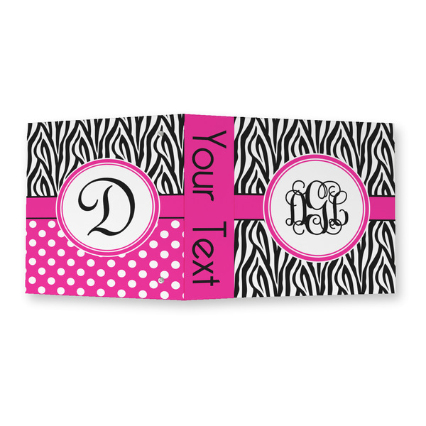 Zebra Print 3 Ring Binders - Full Wrap - 2" - OPEN OUTSIDE