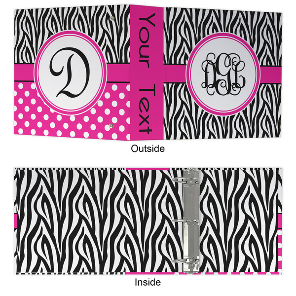 Zebra Print 3 Ring Binders - Full Wrap - 3" - APPROVAL