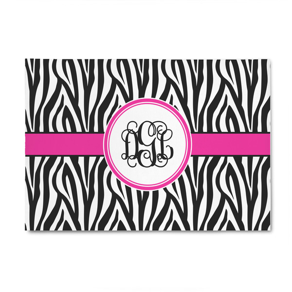 Custom Zebra Print 4' x 6' Indoor Area Rug (Personalized)