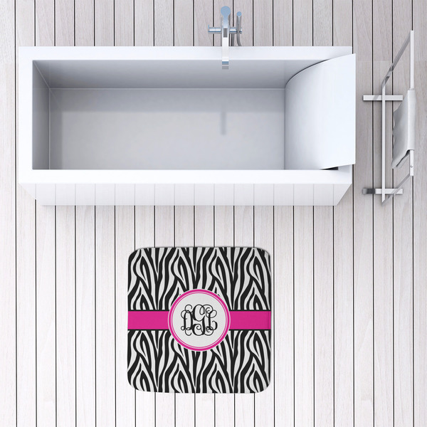 Zebra Print 48x48 Foam Memory Mat - LIFESTYLE