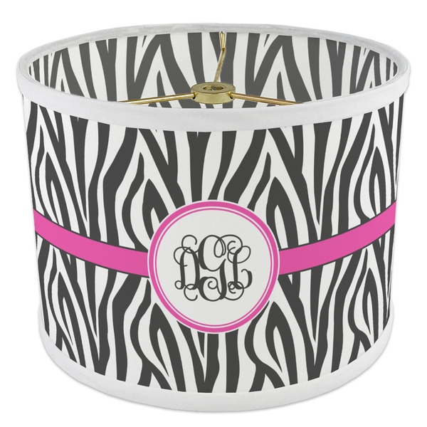 Zebra Print 8" Drum Lampshade - ANGLE Poly-Film