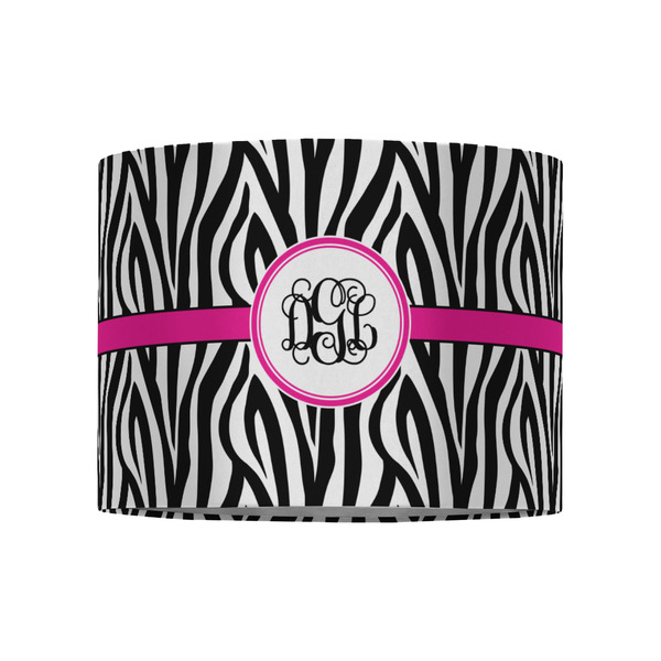 Zebra Print 8" Drum Lampshade - FRONT (Fabric)