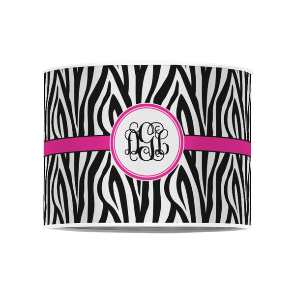 Zebra Print 8" Drum Lampshade - FRONT (Poly Film)
