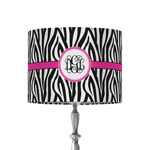 Zebra Print 8" Drum Lamp Shade - Fabric (Personalized)