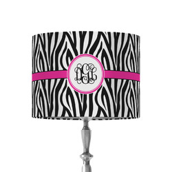 Zebra Print 8" Drum Lamp Shade - Fabric (Personalized)