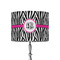 Zebra Print 8" Drum Lampshade - ON STAND (Fabric)