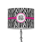 Zebra Print 8" Drum Lamp Shade - Poly-film (Personalized)