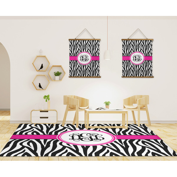 Zebra Print 8'x10' Indoor Area Rugs - IN CONTEXT