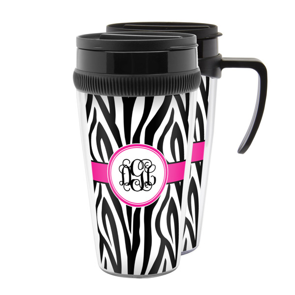 Custom Zebra Print Acrylic Travel Mug (Personalized)