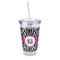 Zebra Print 16oz Double Wall Acrylic Tumbler with Lid & Straw - Full Print (Personalized)