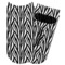 Zebra Print Adult Ankle Socks - Single Pair - Front and Back