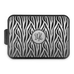 Zebra Print Aluminum Baking Pan with Black Lid (Personalized)