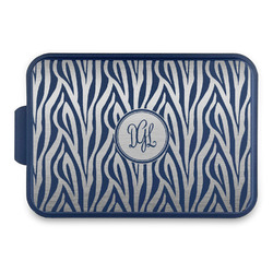 Zebra Print Aluminum Baking Pan with Navy Lid (Personalized)