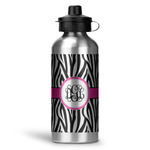 Zebra Print Water Bottle - Aluminum - 20 oz (Personalized)