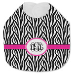 Zebra Print Jersey Knit Baby Bib w/ Monogram