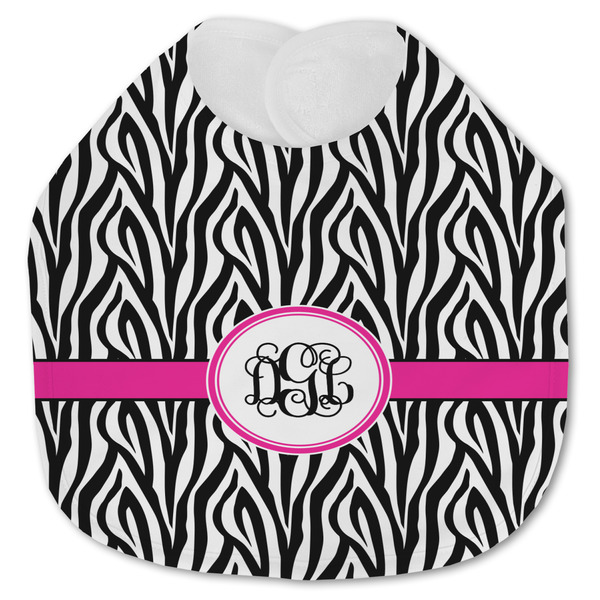 Zebra Print Baby Bib - AFT closed