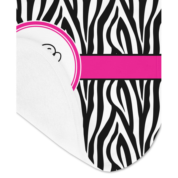 Zebra Print Baby Bib - AFT detail