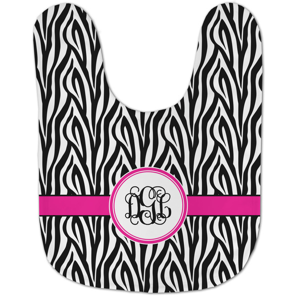Zebra Print Baby Bib - AFT flat