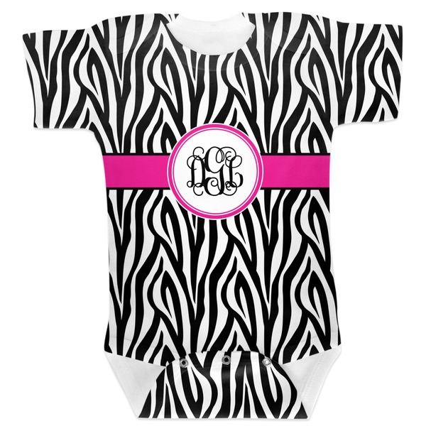 Custom Zebra Print Baby Bodysuit 6-12 (Personalized)