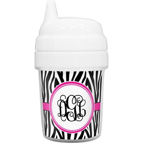 Custom Zebra Print Baby Sippy Cup (Personalized)