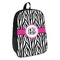 Zebra Print Backpack - angled view