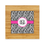 Zebra Print Bamboo Trivet with Ceramic Tile Insert (Personalized)