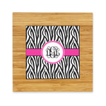 Zebra Print Bamboo Trivet with Ceramic Tile Insert (Personalized)