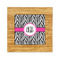 Zebra Print Bamboo Trivet with 6" Tile - FRONT