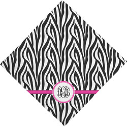 Zebra Print Dog Bandana Scarf w/ Monogram