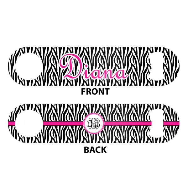 Zebra Print Bar Bottle Opener - White - Approval