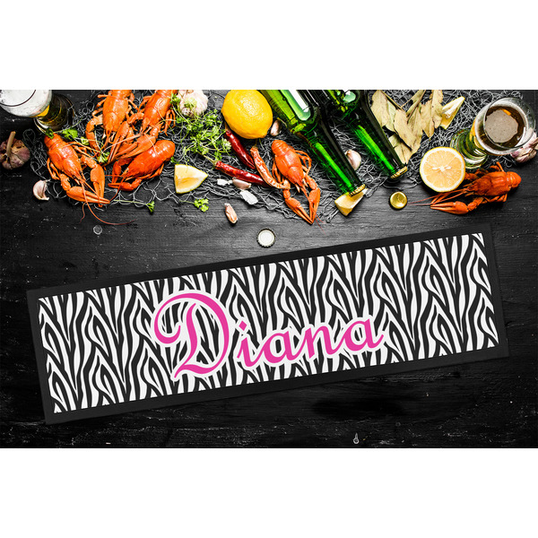 Zebra Print Bar Mat - Large - LIFESTYLE