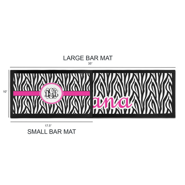 Zebra Print Bar Mats - Sizing Chart