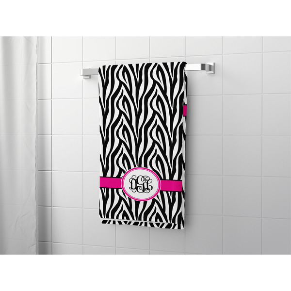 Zebra Print Bath Towel - LIFESTYLE