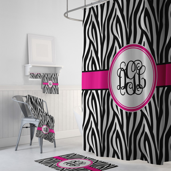 Zebra Print Bath Towel Sets - 3-piece - In Context